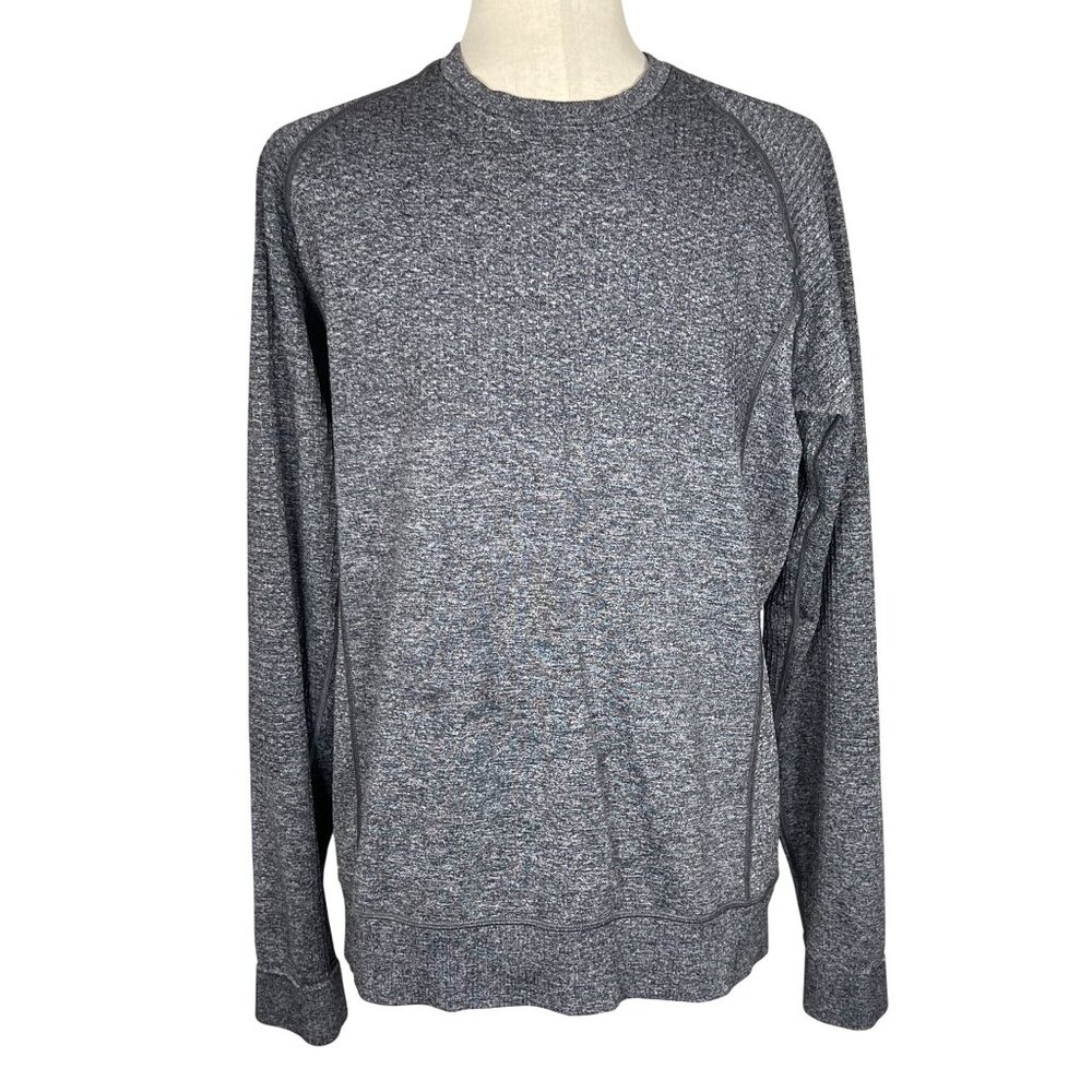 LULULEMON Men's Engineered Warmth Textured Long Sleeve Pullover Gray Sz S EUC